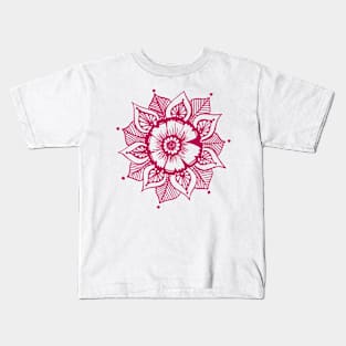 Mandala_Maroon Kids T-Shirt